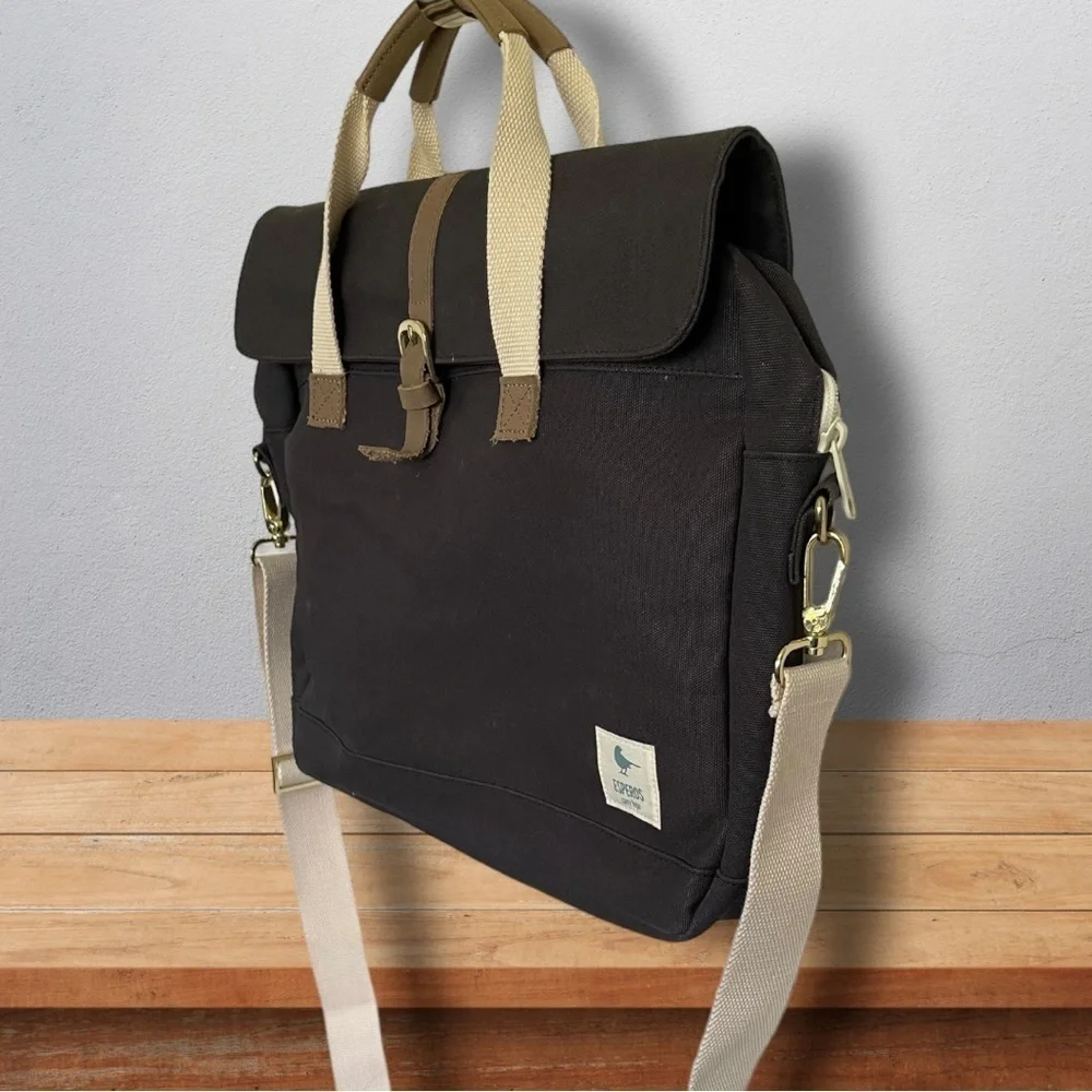 ESPEROS Baldwin Porter Black Brief Messenger Laptop Bag